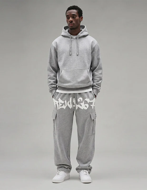Pro Club rewa267 Heavyweight Fleece Cargo Pants - GRAY