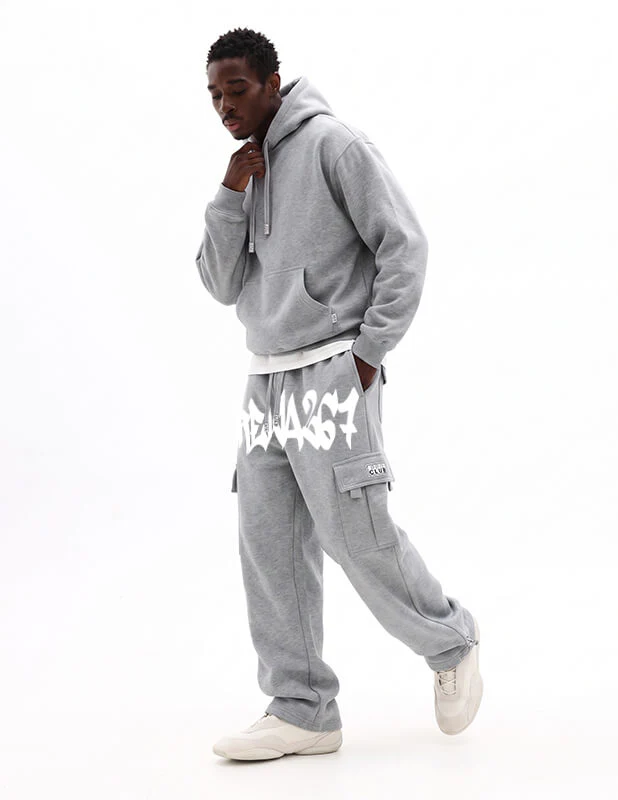 Pro Club rewa267 Heavyweight Fleece Cargo Pants - GRAY - Image 2