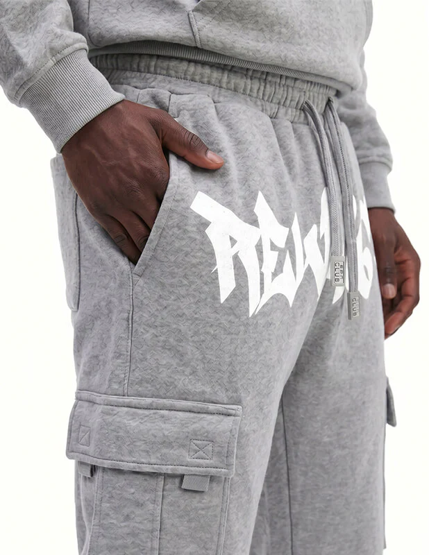 Pro Club rewa267 Heavyweight Fleece Cargo Pants - GRAY - Image 5