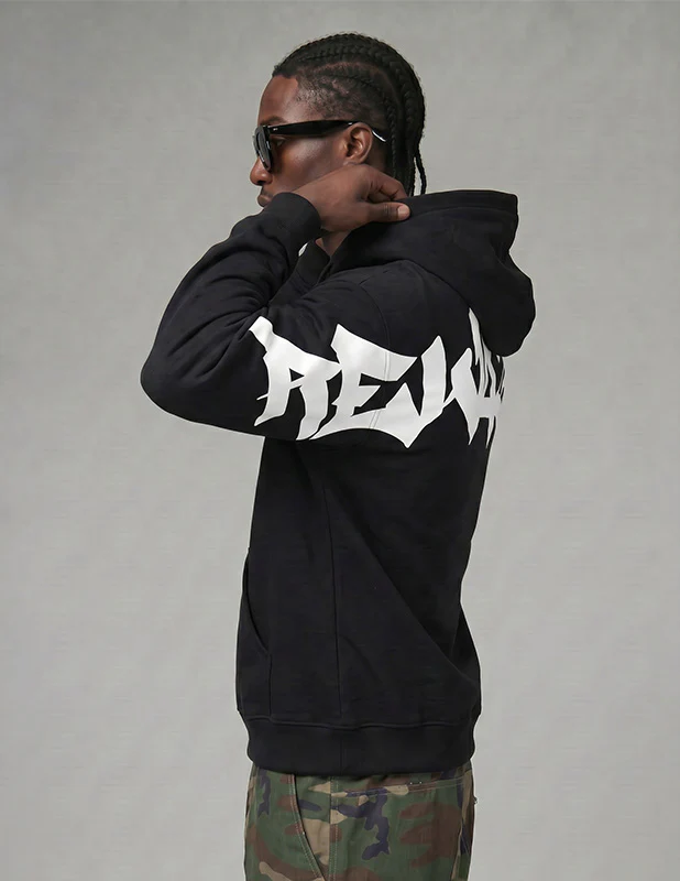 Pro Club Rewa267 Heavyweight Pullover Hoodie (13oz) - Black - Image 3