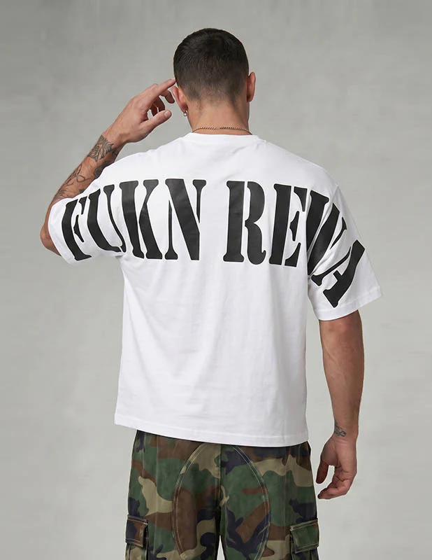 Pro Club FUKN REWA Heavyweight Short Sleeve Tee - WHITE