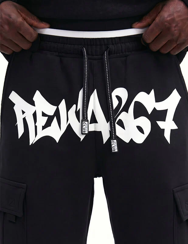 Pro Club rewa267 Heavyweight Fleece Cargo Pants - BLACK - Image 3