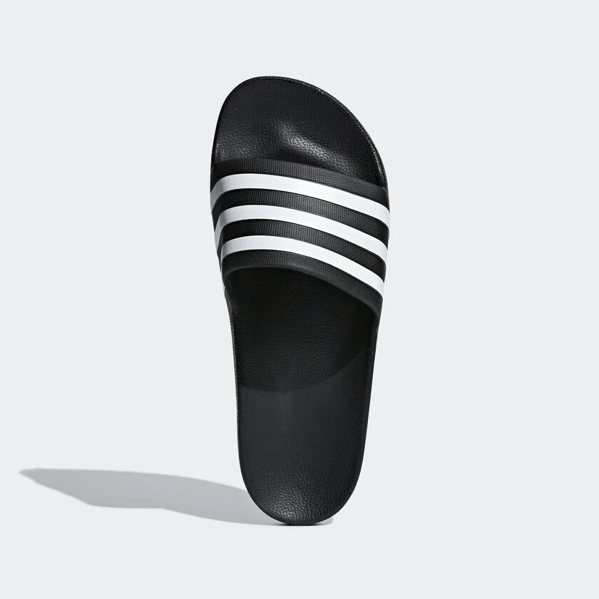 ADIDAS ADILETTE AQUA SLIDES - BLACK/WHITE - Image 3