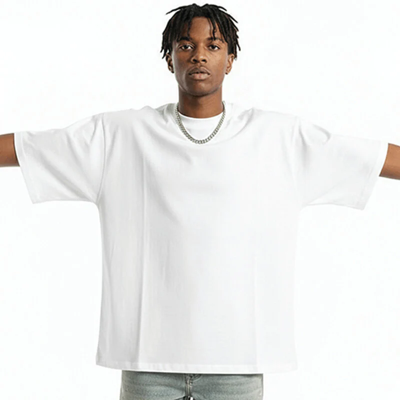 Custom Print Front Shoulder - Pro Club Heavyweight Short Sleeve Tee - Image 3