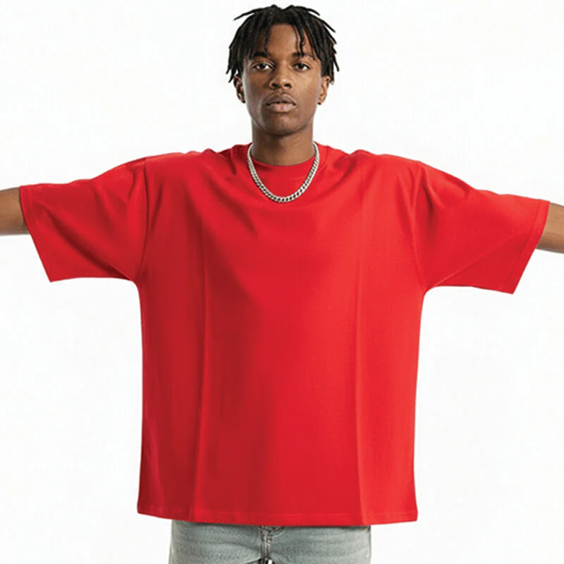 Custom Print Front Shoulder - Pro Club Heavyweight Short Sleeve Tee - Image 5