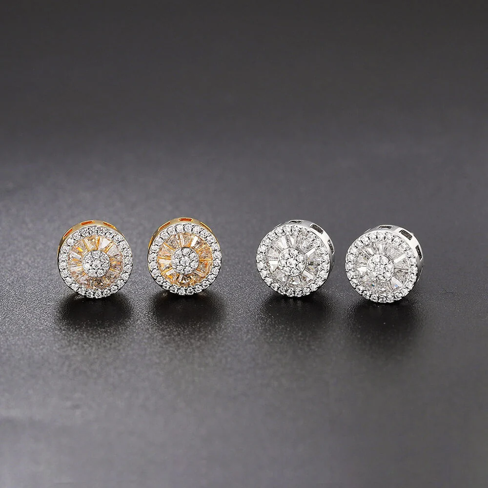 Diamond Cluster Stud Earring 2 colors
