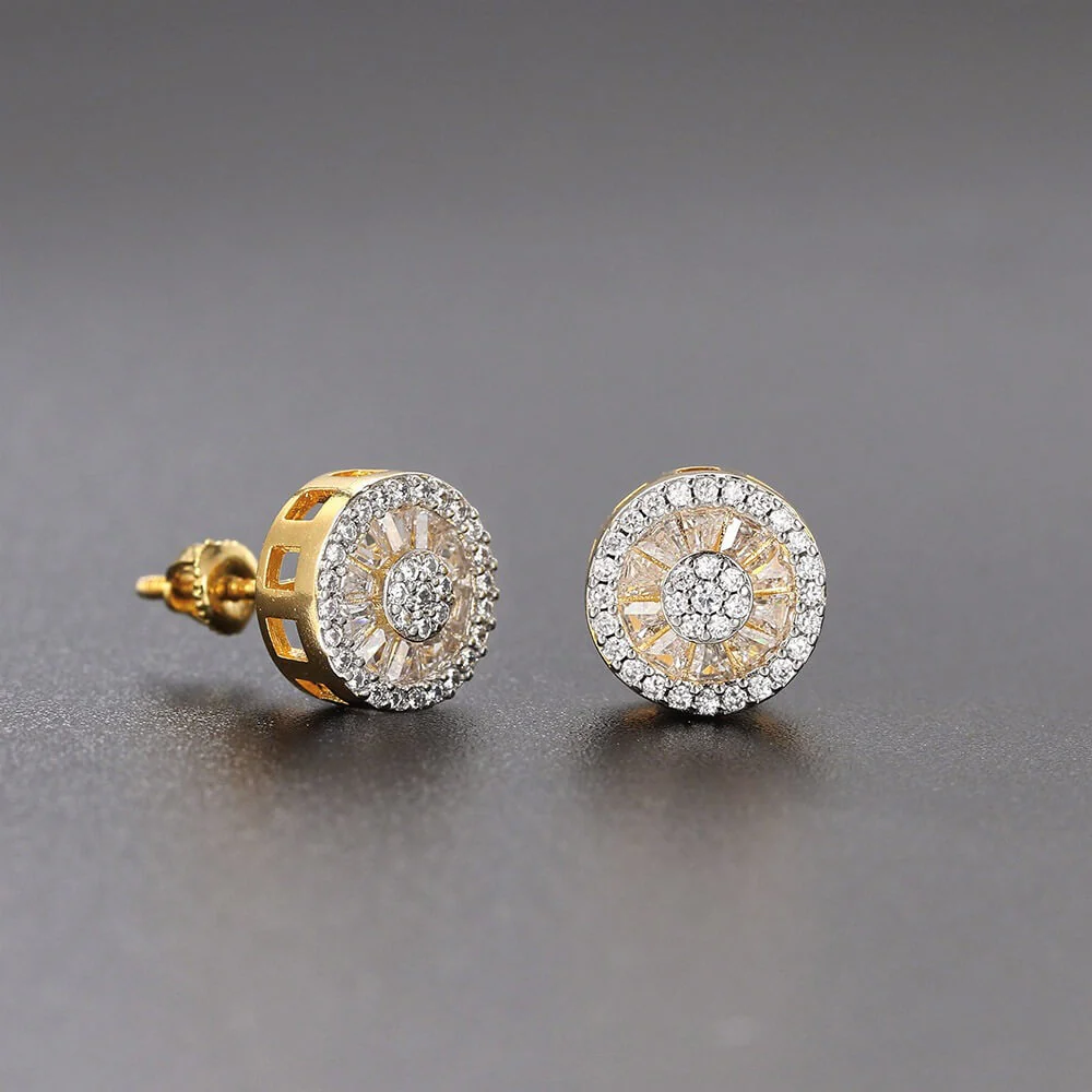 Diamond Cluster Stud Earring 2 colors - Image 2