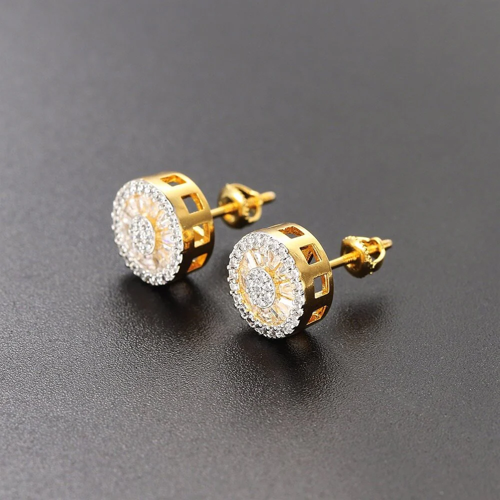 Diamond Cluster Stud Earring 2 colors - Image 3