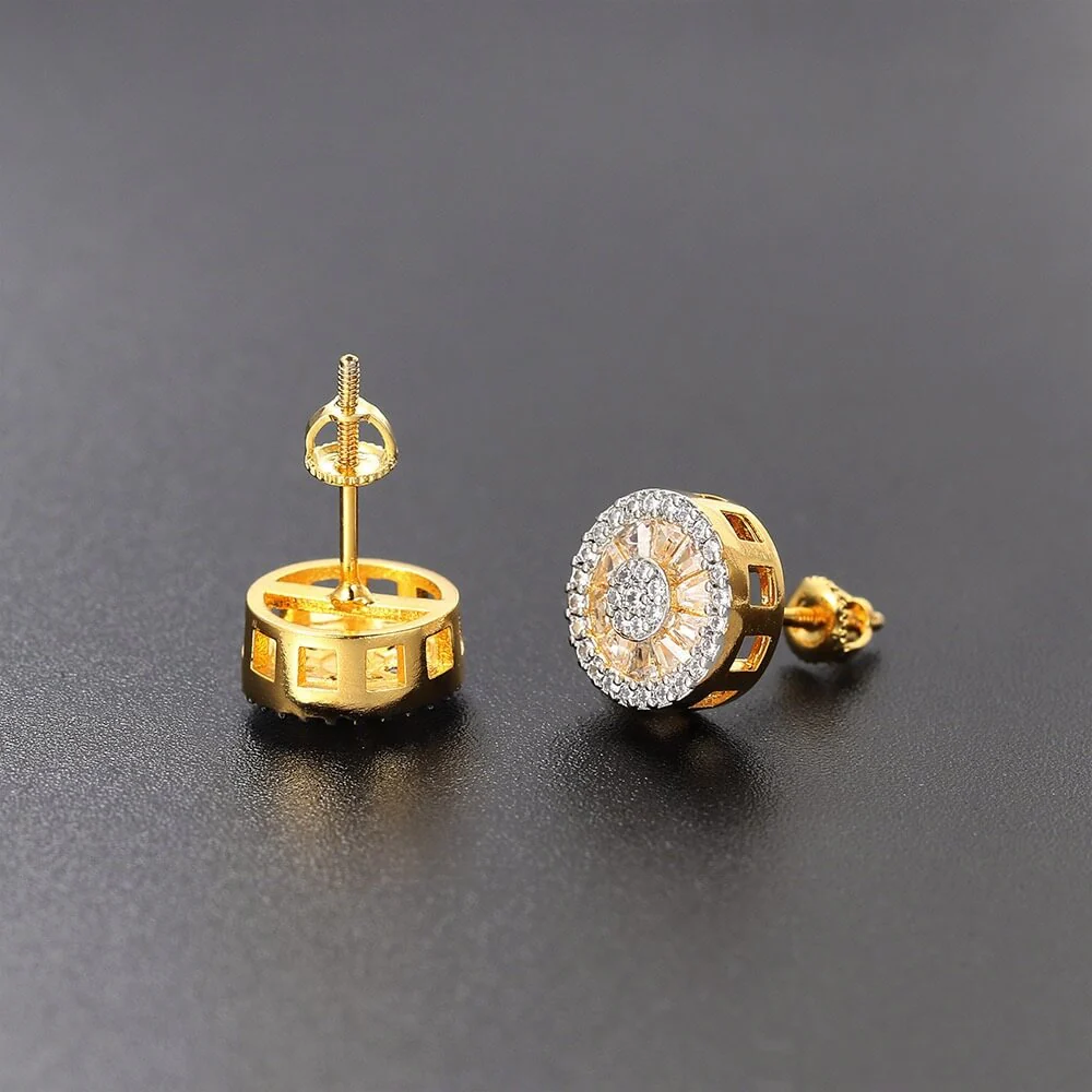 Diamond Cluster Stud Earring 2 colors - Image 4