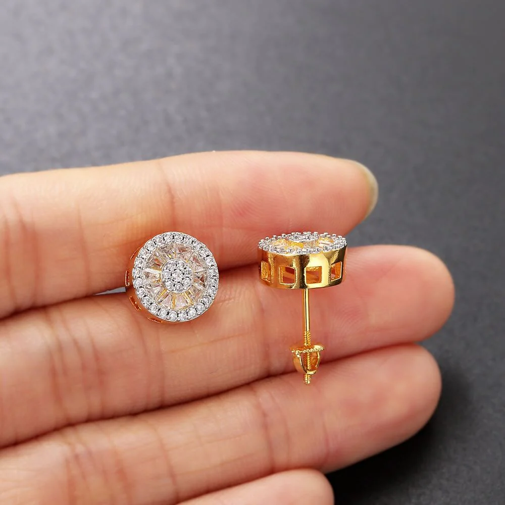 Diamond Cluster Stud Earring 2 colors - Image 5