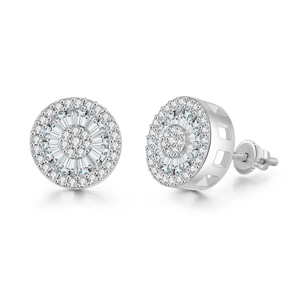 Diamond Cluster Stud Earring 2 colors - Image 6