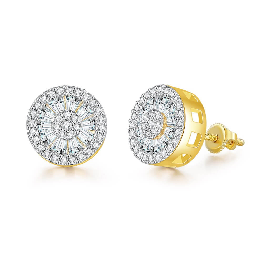 Diamond Cluster Stud Earring 2 colors - Image 7