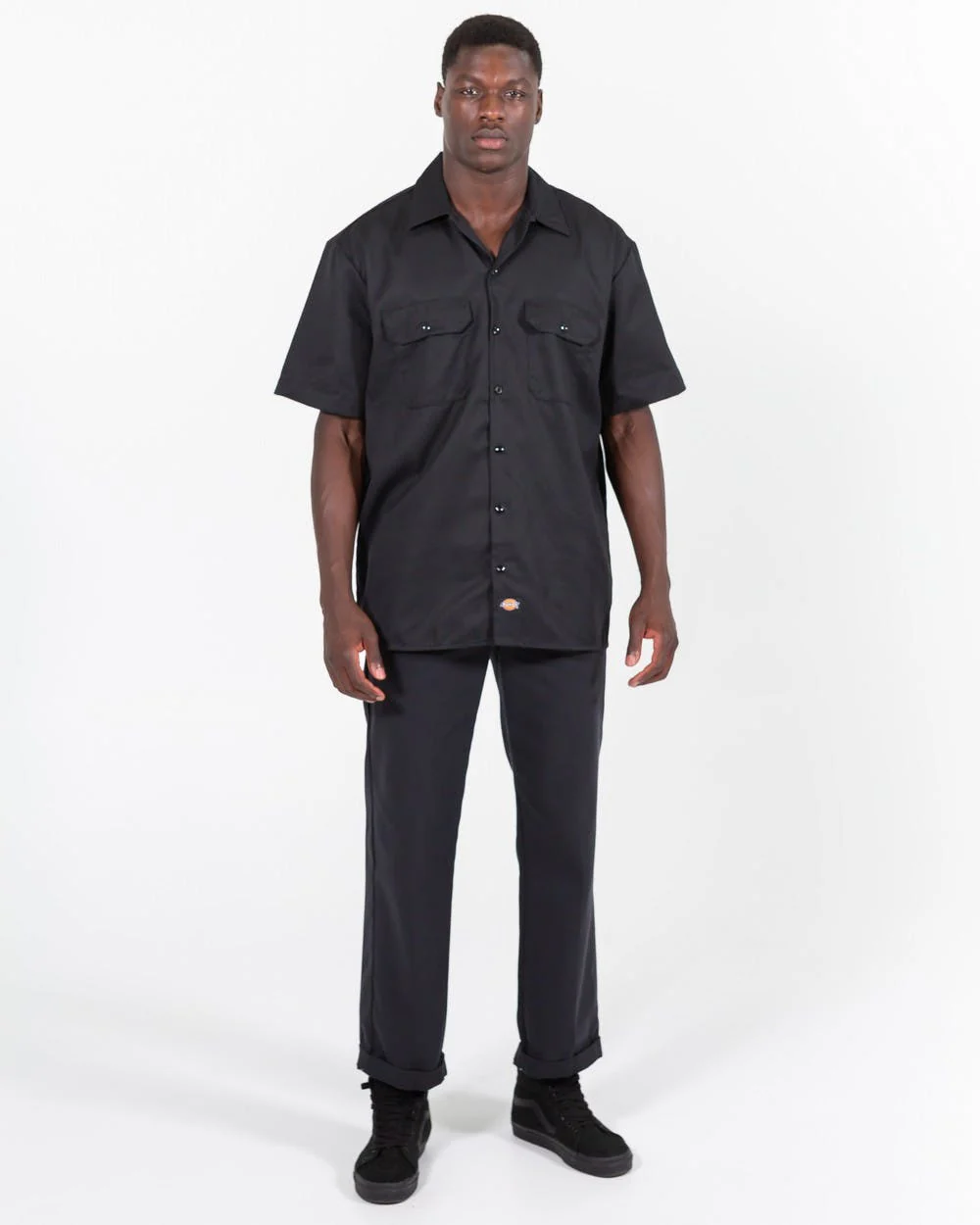 DICKIES –1574 SHORT SLEEVE WORK SHIRT - BLACK - Image 5