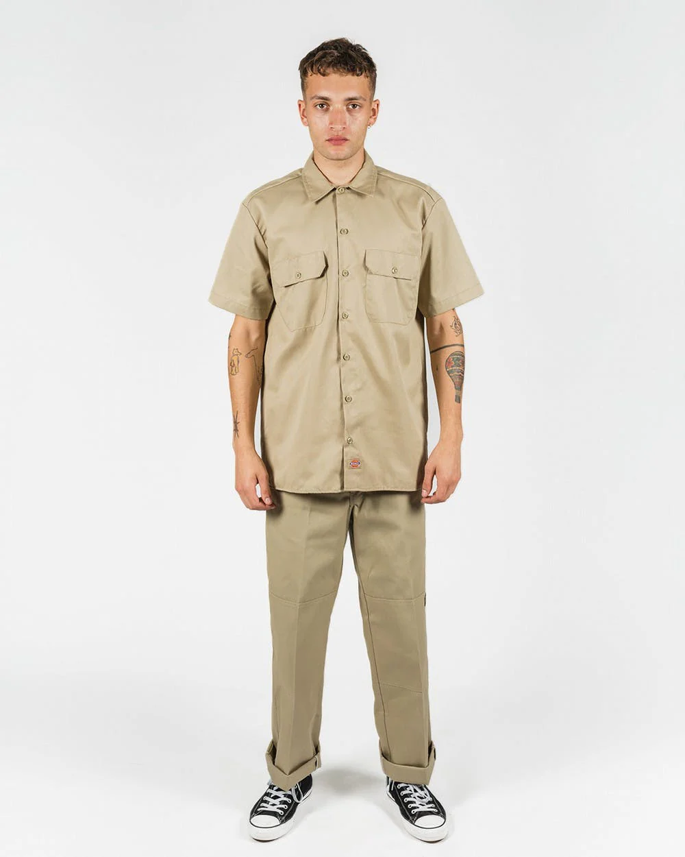 DICKIES –1574 SHORT SLEEVE WORK SHIRT - KHAKI - Image 5