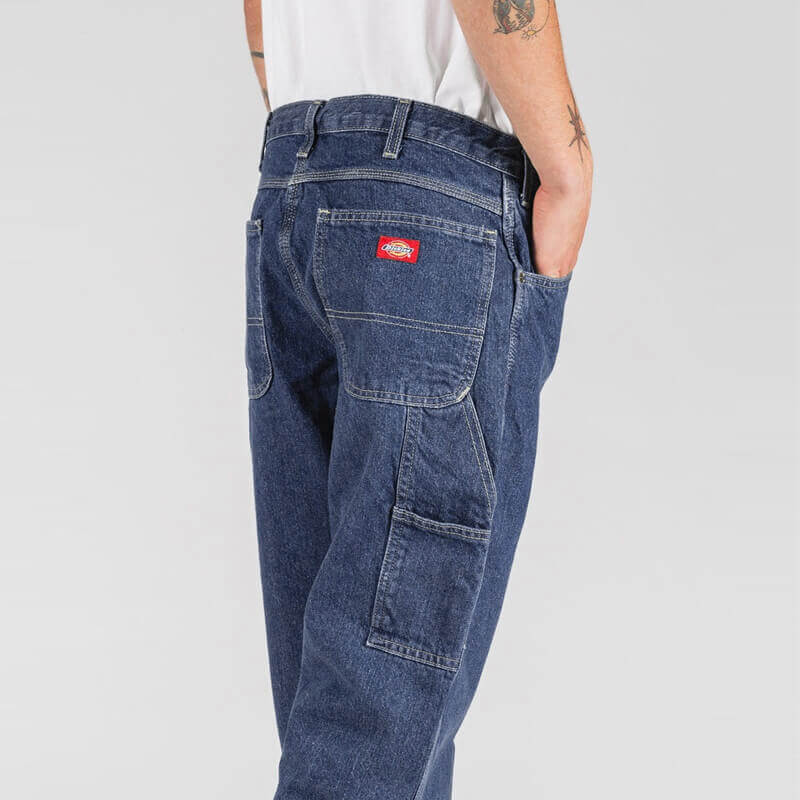 DICKIES - 1993 RELAXED FIT CARPENTER DENIM JEAN - Rinsed Indigo - Image 4