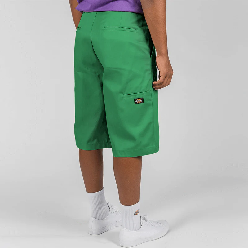 DICKIES - 42283 13 INCH LOOSE FIT MULTI POCKET WORK SHORT - Kelly Green - Image 3