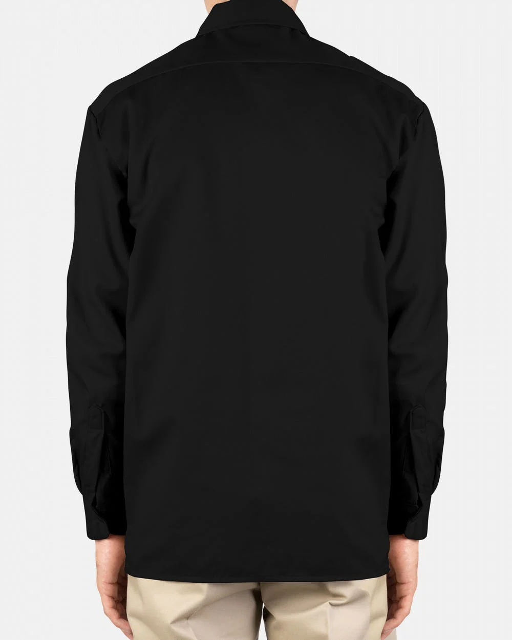 DICKIES –574 LONG SLEEVE WORK SHIRT - BLACK - Image 3