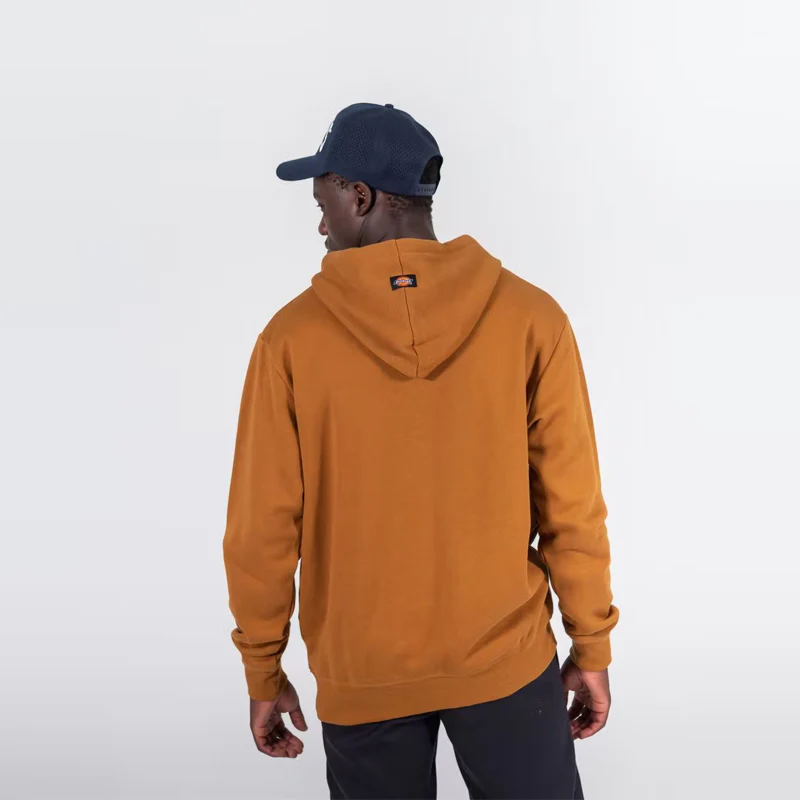 DICKIES H.S ROCKWOOD POP OVER HOODIE KK1210502 - BROWN DUCK - Image 3