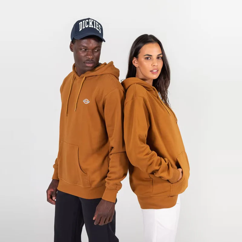 DICKIES H.S ROCKWOOD POP OVER HOODIE KK1210502 - BROWN DUCK - Image 4
