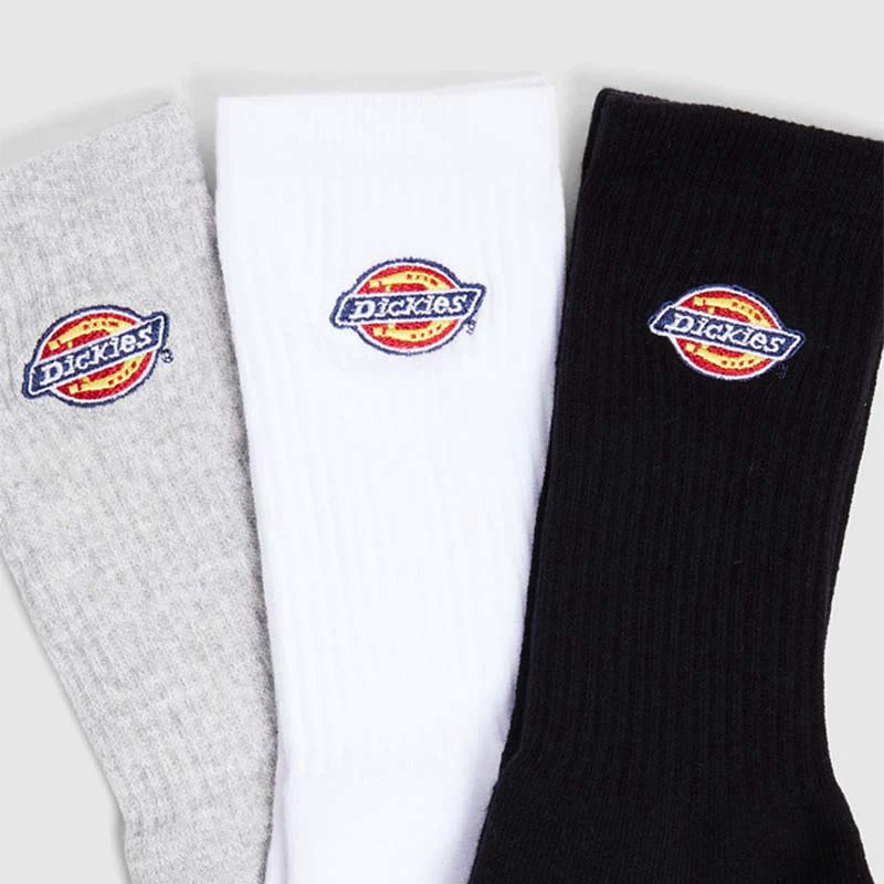 Dickies Rockwood 3 Pack Socks Black/White/Gray - Size 6-12 - Image 2