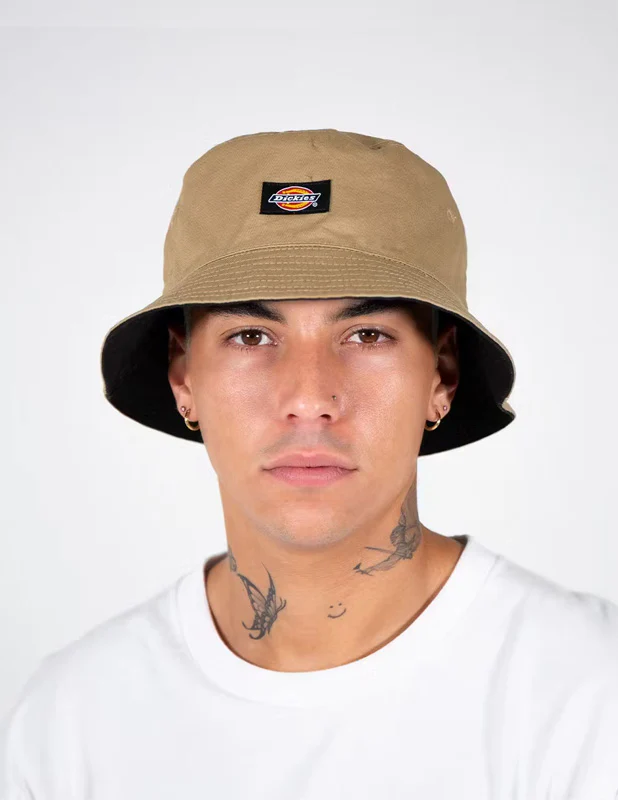 Dickies - Stamford Reversible Bucket Hat -Charcoal/Khaki - Image 2