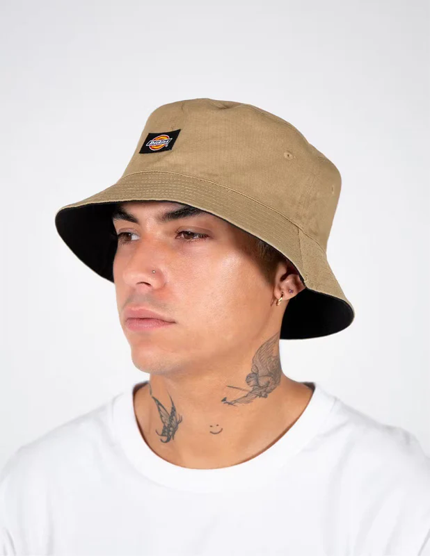 Dickies - Stamford Reversible Bucket Hat -Charcoal/Khaki - Image 4