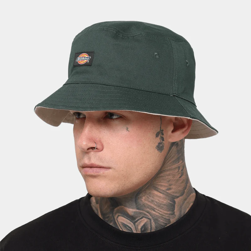 Dickies - Stamford Reversible Bucket Hat - Green/Light Khaki - Image 4
