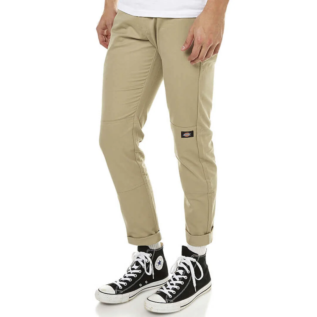 DICKIES - WP811 Skinny Straight Fit Double Knee Work Pant- Khaki