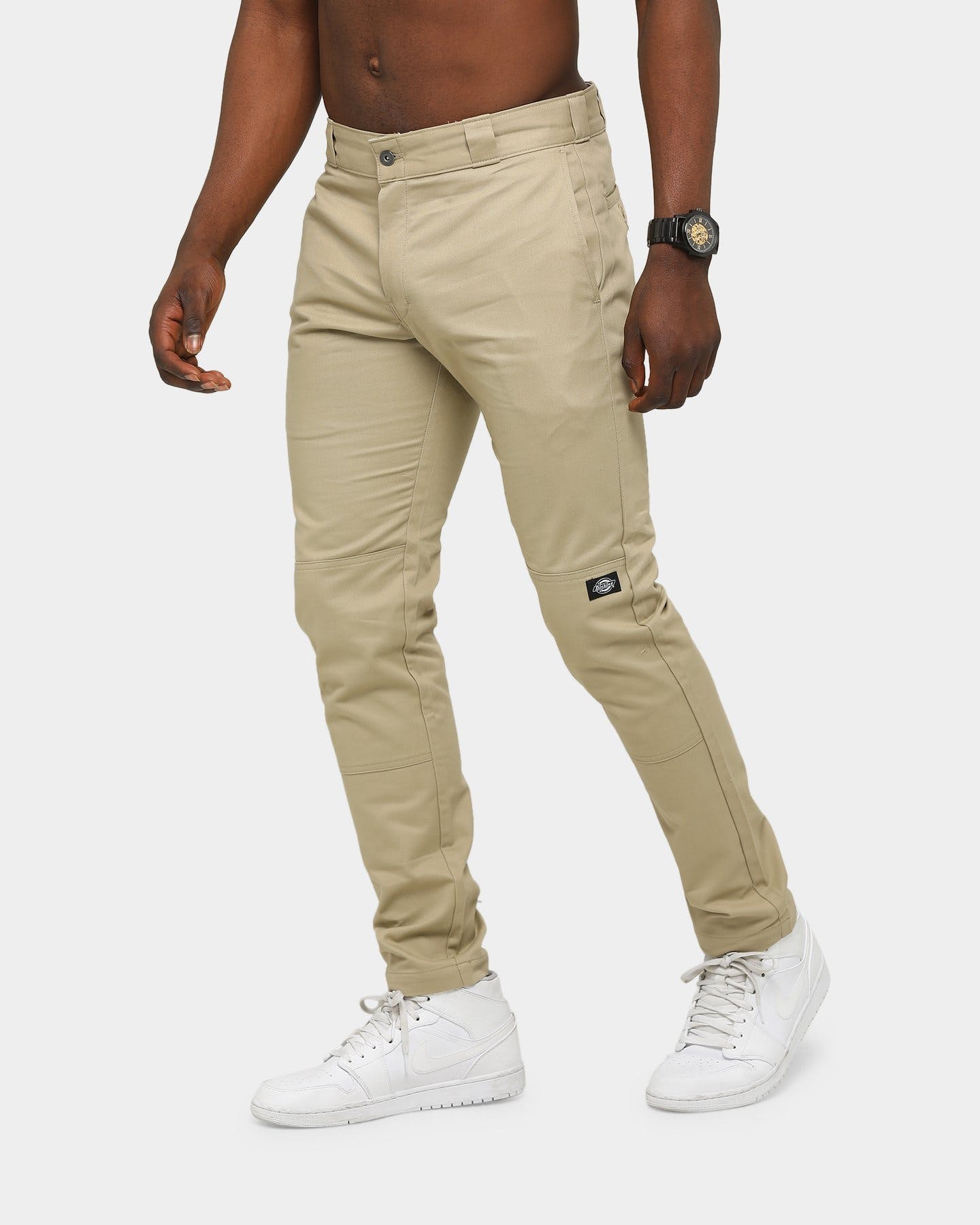 DICKIES - WP811 Skinny Straight Fit Double Knee Work Pant- Khaki - Image 3