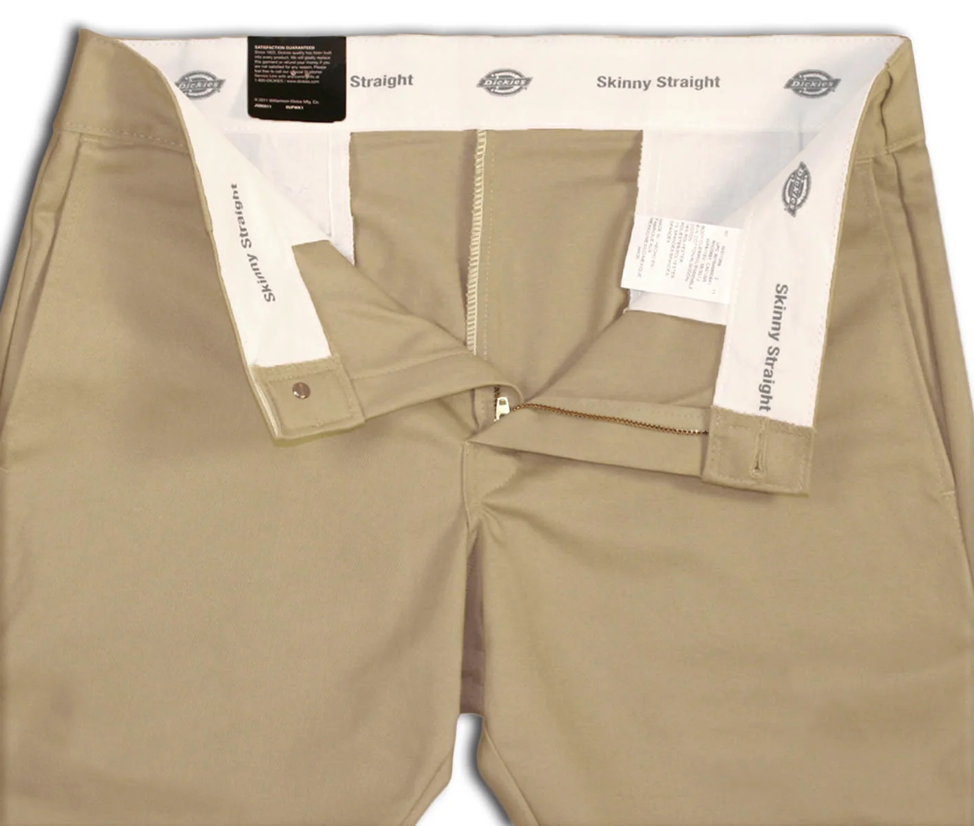 DICKIES - WP811 Skinny Straight Fit Double Knee Work Pant- Khaki - Image 5