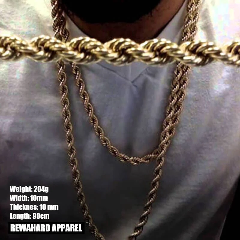 Heavy Stainless Steel Cuban Twist Chain Necklace - Image 3