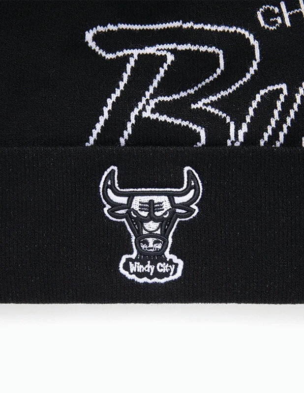 Mitchell and Ness - Bulls Team Pom Beanie - Image 4