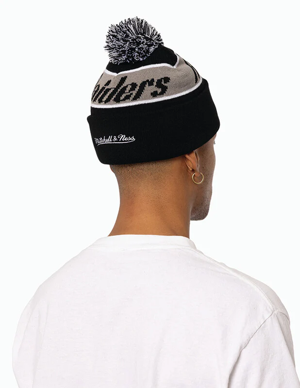 Mitchell and Ness - Las Vegas Raiders Team Pom Beanie - Image 3