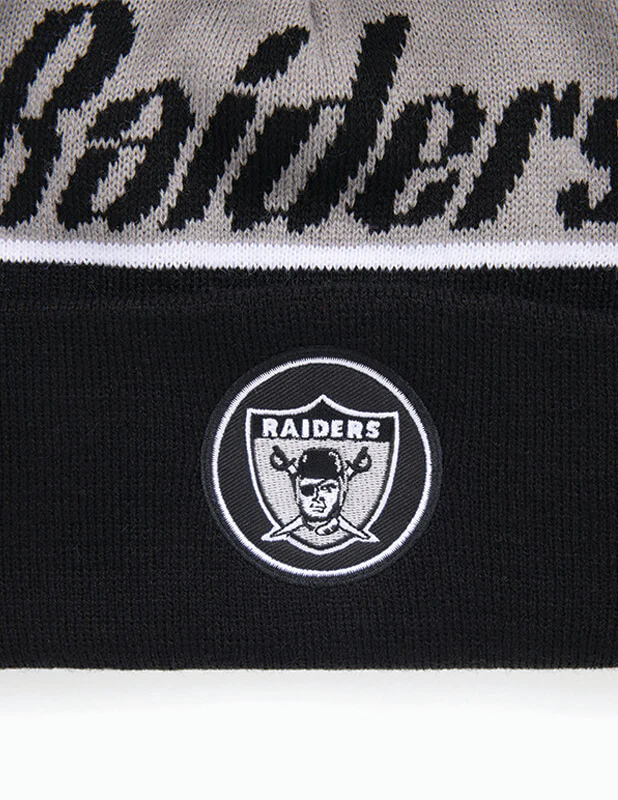 Mitchell and Ness - Las Vegas Raiders Team Pom Beanie - Image 5