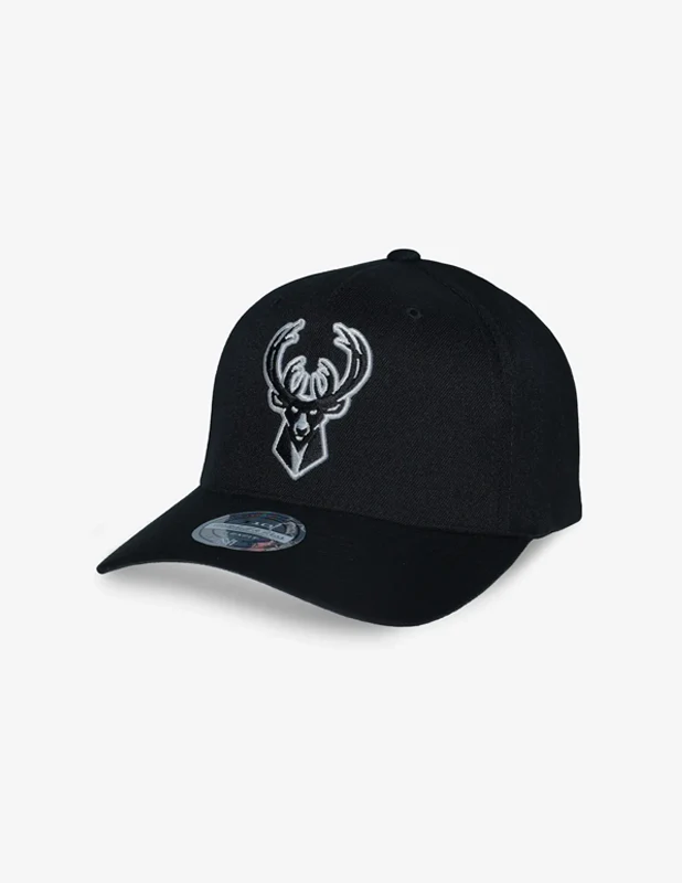 MITCHELL & NESS 110 Flex Fit Snapback Milwaukee Bucks Black&White - Image 2