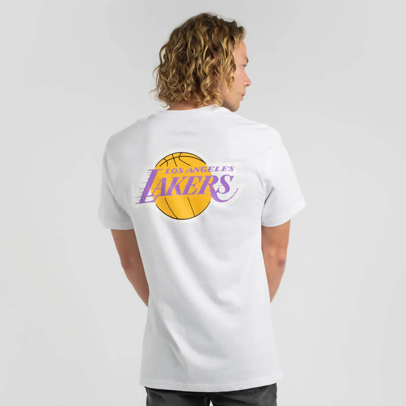 MITCHELL & NESS - Retro Repeat Tee Lakers White - Image 2