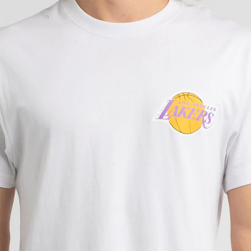 MITCHELL & NESS - Retro Repeat Tee Lakers White - Image 4