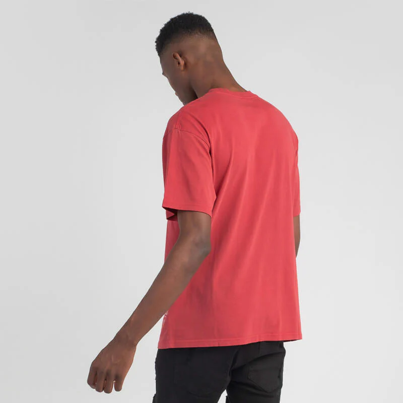 MITCHELL & NESS -Vintage Big Logo Clear Tee Bulls Faded Red - Image 3