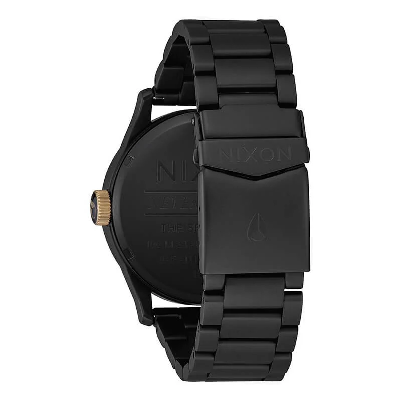 NIXON - 42 mm Sentry Stainless Steel Watch - Matte Black / Gold - Image 3