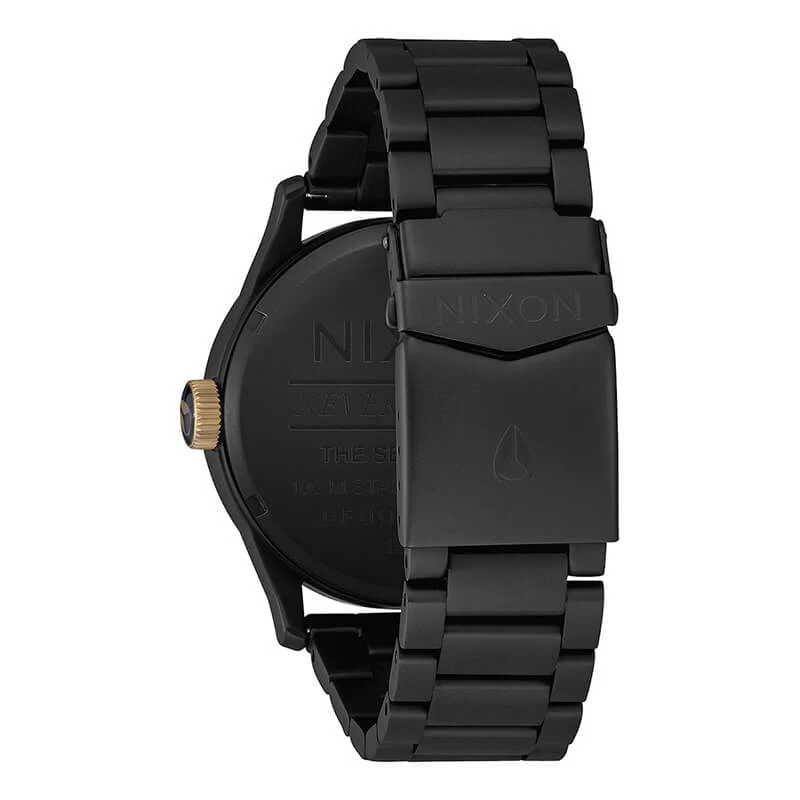 NIXON - 42 mm Sentry Stainless Steel Watch - Matte Black / Gold - Image 8