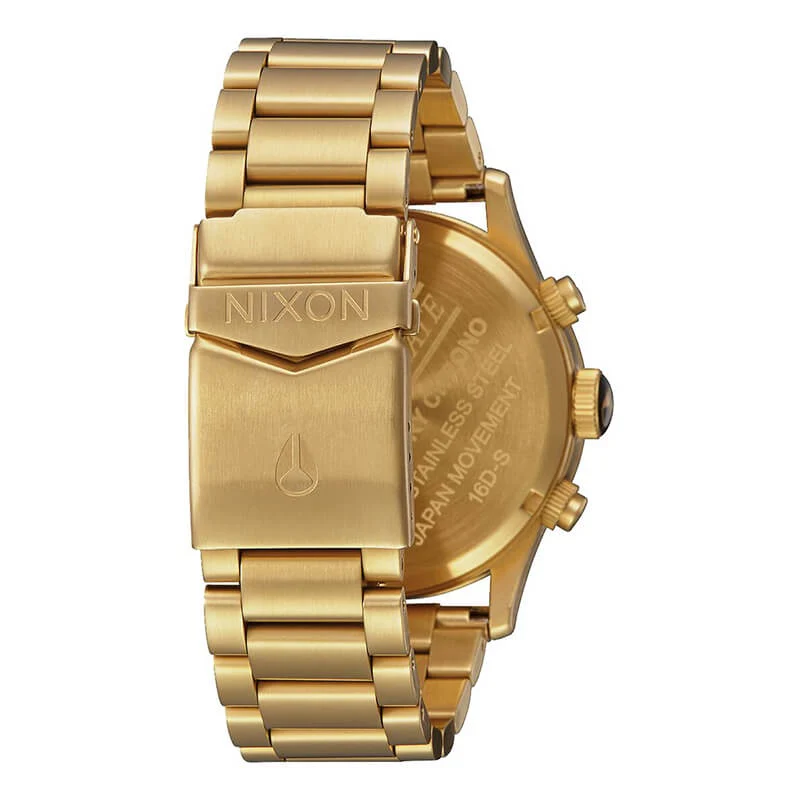 NIXON - 42 mm The Sentry Chrono - Gold/Black - Image 3