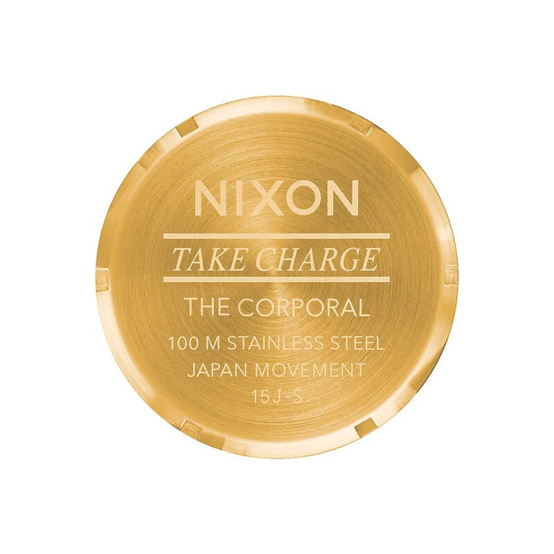 NIXON - 48mm Corporal Stainless Steel Watch - Gold/Black - Image 4