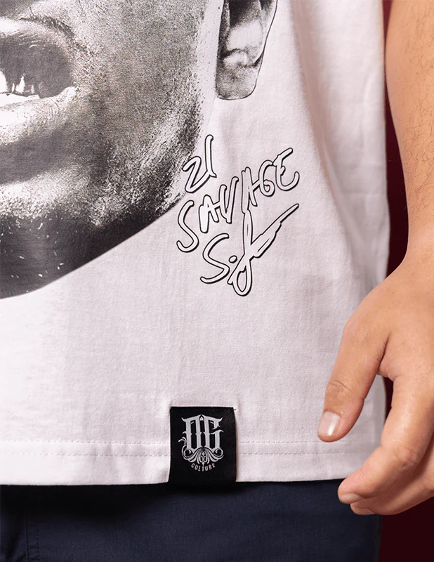 OG Culture X Pro Club Heavyweight Tee - 21 Savage Portrait - Image 4