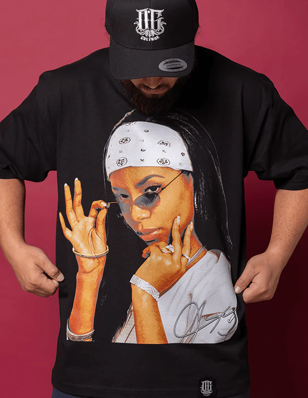 OG Culture X Pro Club Heavyweight Tee - Aalyah Portrait - Image 3