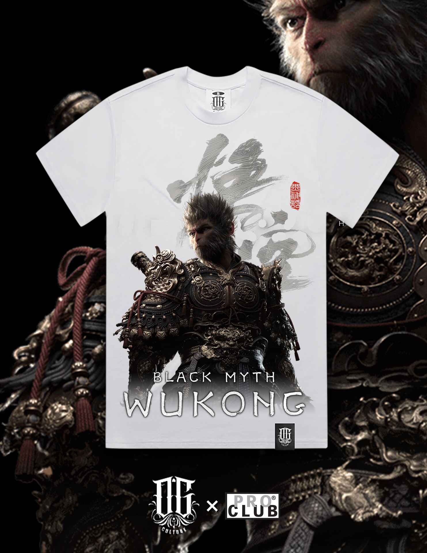 OG Culture X Pro Club Heavyweight Tee - Black Myth: Wukong - Image 2