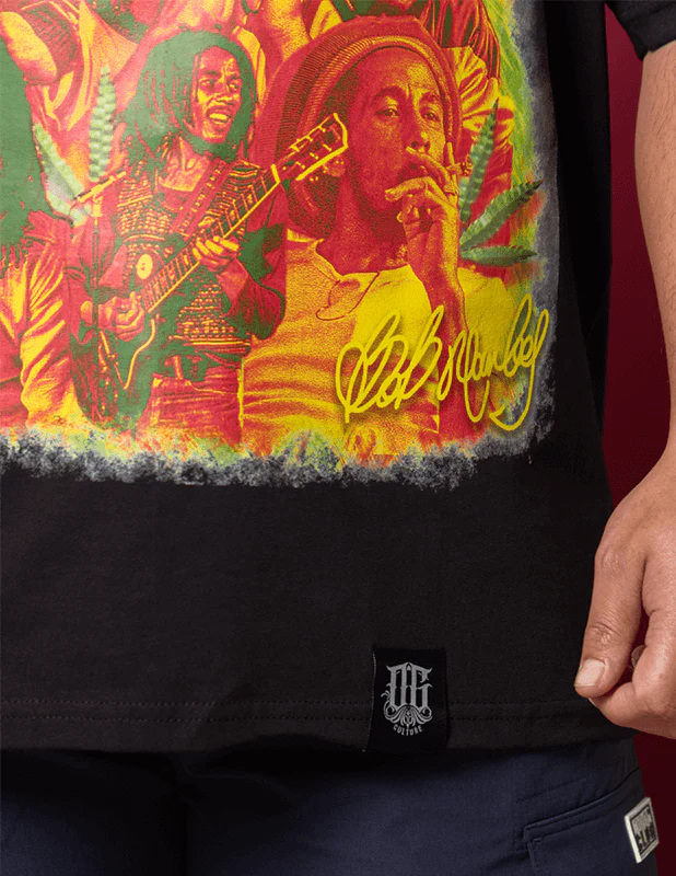 OG Culture X Pro Club Heavyweight Tee - Bob Marley Pantone - Image 6