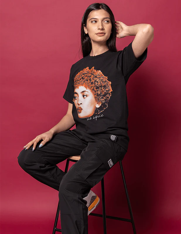 OG Culture X Pro Club Heavyweight Tee - Ice Spice Portrait - Image 2