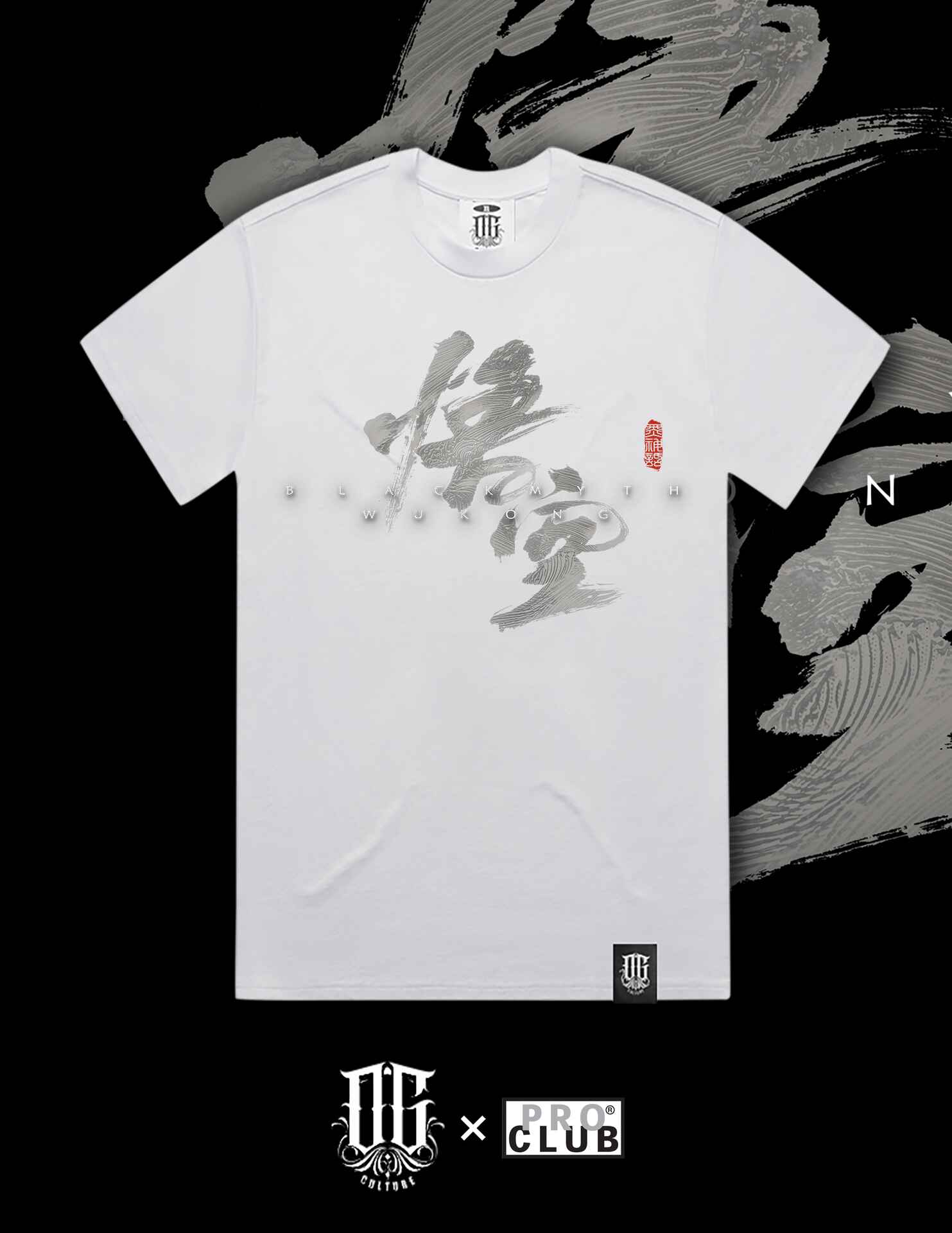 OG Culture X Pro Club Heavyweight Tee - Logo Black Myth Wukong - Image 2