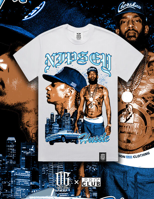 OG Culture X Pro Club Heavyweight Tee - Nipsey Hussle - Image 2