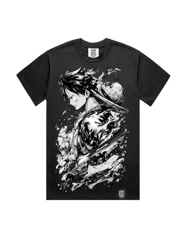 OG Culture X Pro Club Heavyweight Tee - One Piece Luffy Ink - Image 6